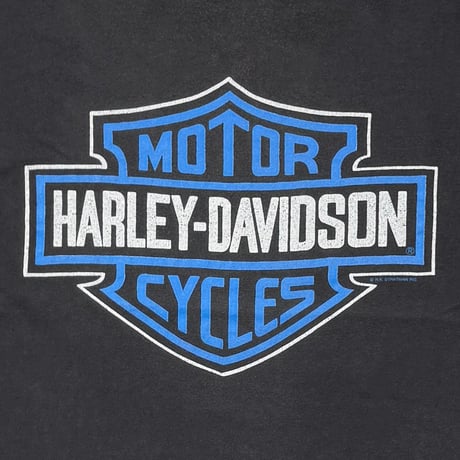 HARLEY DAVIDSON BLUE EMBLEM ARM FLAME LS LARGE NO BACK 1123