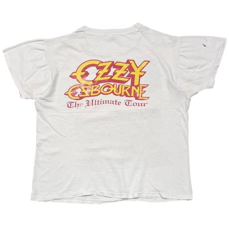 OZZY OZBOURNE 1986 THE ULTIMATE SIN WHITE SCREEN STARS FITS LARGE 8834