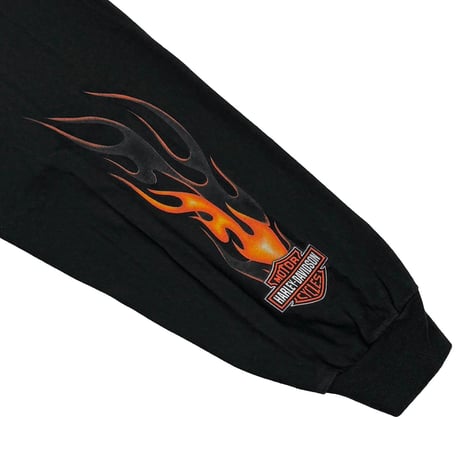 HARLEY DAVIDSON EMBLEM & FLAME POCKET COLORADO LS LARGE  0787