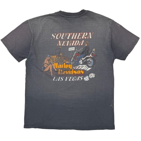 HARLEY DAVIDSON FLAMING EMBLEM LAS VEGAS HANES XL 0305