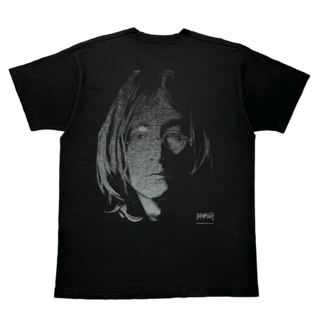 OLD&VINTAGE BRADFORD GALLERY JOHN LENNON PORTRAIT BLACK FRUIT OF THE LOOM XL A025