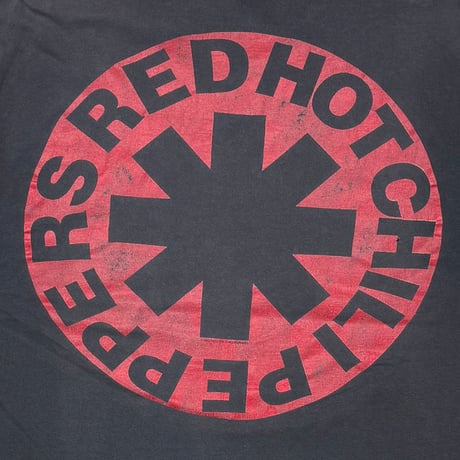 RED HOT CHILI PEPPERS 1990 CURVING LOGO MONOCHROME MEMBER SOF TEE XL 3556