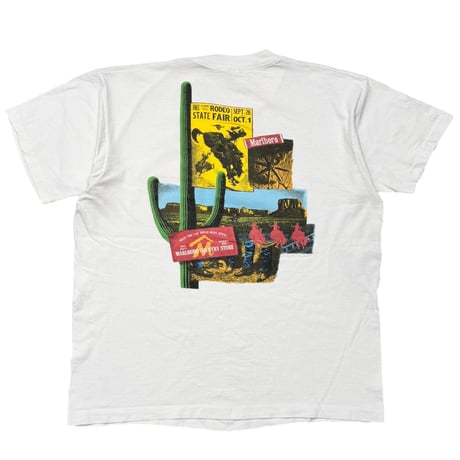 Marlboro CACTUS RODEO POCKET TEE WHITE FRUIT OF THE LOOM XL 9949