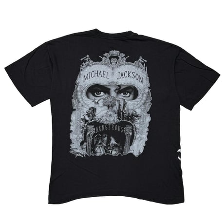 MICHAEL JACKSON DANGEROUS BLUE TEXT NAME DOUBLE SIDE BLACK LARGE 3658