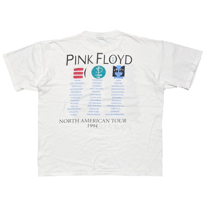 USA製 Pink Floyd 1994ツアーT XL PINK FLOYD 1994 NORTH AMERICAN TOUR WHITE BROCK
