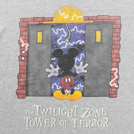 DISNEY VINTAGE THE TOWER OF TERROR TWILIGHT ZONE ASH GREY XL 1723