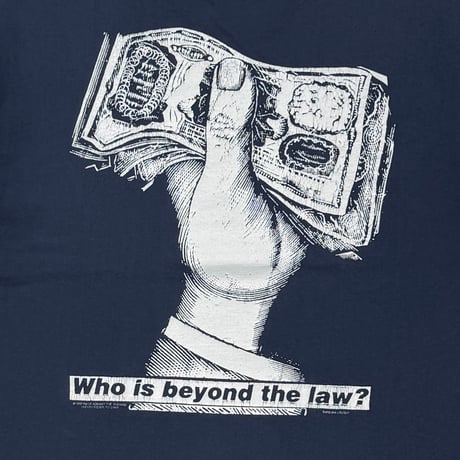 RAGE AGAINST THE MACHINE BARBARA KRUGER MONEY NAVY GIANT FITS LARGE 9999