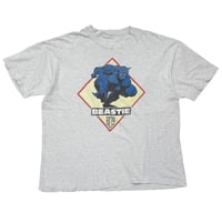 BEASTIE BOY HAND PRINT BOOTLEG ASH GREY FITS XL 0502