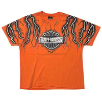 HARLEY DAVIDSON THUNDER & LIGHTNING OVP ANGELS ORANGE HANES XL 0950