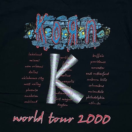 KORN WORLD TOUR 2001 BOOTLEG FRUIT OF THE LOOM XL 3033
