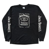 JACK DANIEL'S LOGO LS GILDAN LARGE BLACK 1224