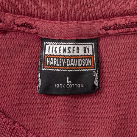 HARLEY DAVIDSON TASMANIAN DEVIL DON'T MESS WITH THE BEST BURGUNDY LARGE 2886