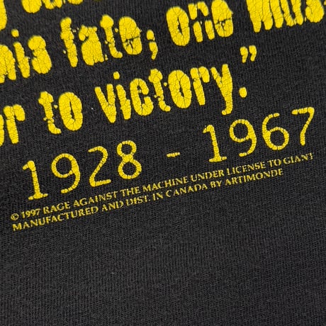 RAGE AGAINST THE MACHINE CHE GUEVARA BACK TEXT ARTIMONDE LARGE BLACK 2292