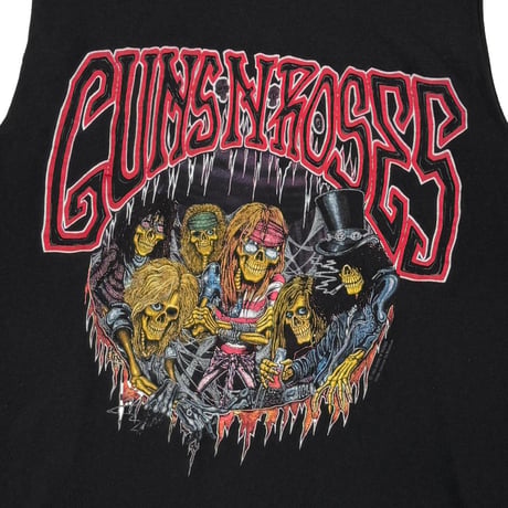 GUNS N' ROSES USE YOUR ILLUSION SKULL MEMBER SLEEVELESS FITS LARGE 0628