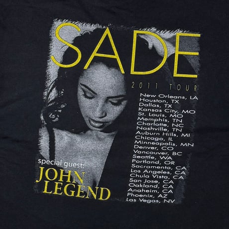 SADE 2011 TOUR SPECIAL GUEST JOHN LEGEND BLACK FITS XL 0815