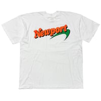 Newport ORANGE TEXT GREEN LINE SCREEN STARS XL 0893