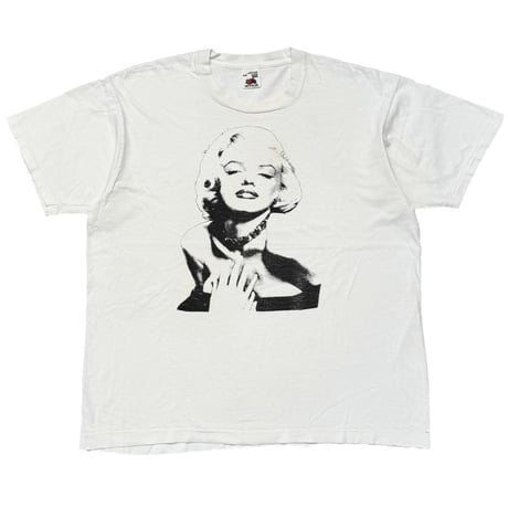 MARILYN MONROE MONOCHROME PORTRAIT WHITE FRUIT OF THE LOOM XL 6640