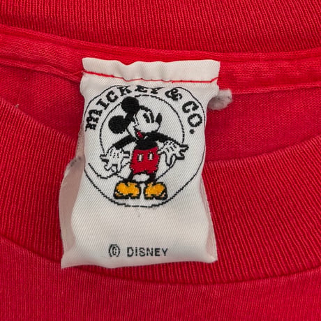 DISNEY VINTAGE CLASSIC MICKEY MOUSE LINK PRINT RED FITS XL 9126