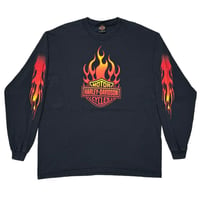 HARLEY DAVIDSON EMBLEM ON FIRE SLEEVE FLAME ALABAMA LS XL 0788