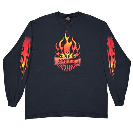 HARLEY DAVIDSON EMBLEM ON FIRE SLEEVE FLAME ALABAMA LS XL 0788