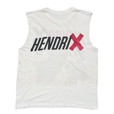 JIMI HENDRIX 1989 X PORTTRAIT SLEEVELESS WHITE XL 0648