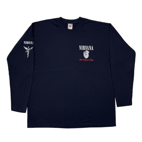 NIRVANA HEART SHAPED BOX LS NAVY FRUIT OF THE LOOM XL 3163