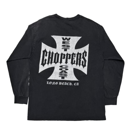 WEST COAST CHOPPERS IRON CROSS LONG BEACH LA LS BLACK FITS LARGE 3384