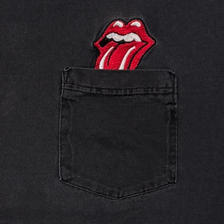 THE ROLLING STONES POCKET TEE FITS LARGE 1990