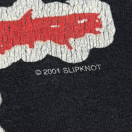 Slipknot 2001 MEMBER TEXT RED FITS XL 6093