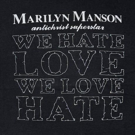 MARILYN MANSON FRONT WE HATE LOVE BACK POLICE LS BOOTLEG SCREEN STARS XL 1014