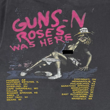 GUNS N' ROSES 1987 GUNS N' ROSES WAS HERE TOUR FITS M-L 1094