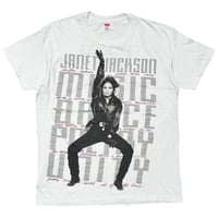 JANET JACKSON RHYTHM NATION WORLD TOUR 1990 WHITE HANES LARGE 1709