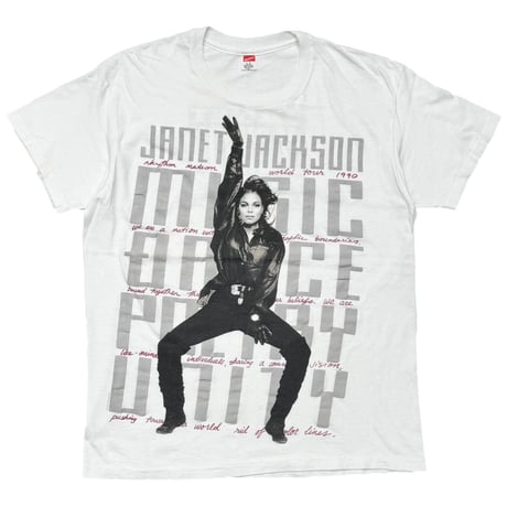 JANET JACKSON RHYTHM NATION WORLD TOUR 1990 WHITE HANES LARGE 1709