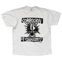 CORROSION OF CONFORMITY BLACK PRINT WHITE SCREEN STARS LARGE 5155