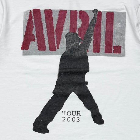 AVRIL LAVIGNE 2003 TOUR WHITE FRUIT OF THE LOOM LARGE 0623