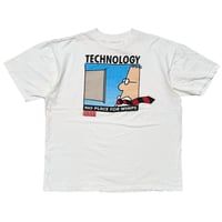 OLD&VINTAGE DILBERT TECHNOLOGY NO PLACE FOR WIMPS WHITE ALL SPORT XL 2586