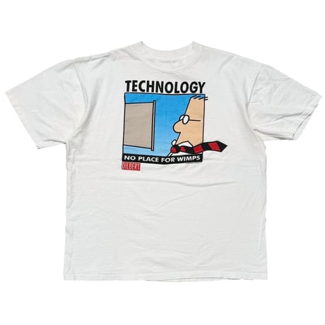 OLD&VINTAGE DILBERT TECHNOLOGY NO PLACE FOR WIMPS WHITE ALL SPORT XL 2586