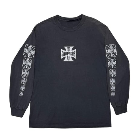 WEST COAST CHOPPERS IRON CROSS LONG BEACH LA LS BLACK FITS LARGE 3384