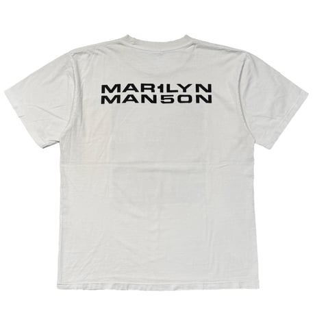 MARILYN MANSON SQUARE OMEGA LOGO BOOTLEG FITS LARGE WHITE 1684