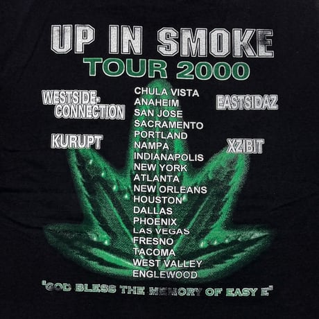UP IN SMOKE TOUR 2000 DR.DRE SNOOP DOGG EMINEM ICE CUBE ALSTYLE XL 9061
