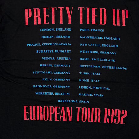 GUNS N' ROSES PRETTY TIED UP EUROPEAN TOUR 1992 FITS LARGE 1322