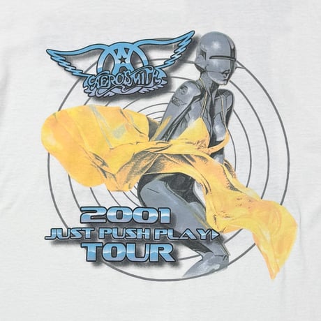 AEROSMITH SORAYAMA 2001 JUST PUSH PLAY WHITE ANVIL XL 3748