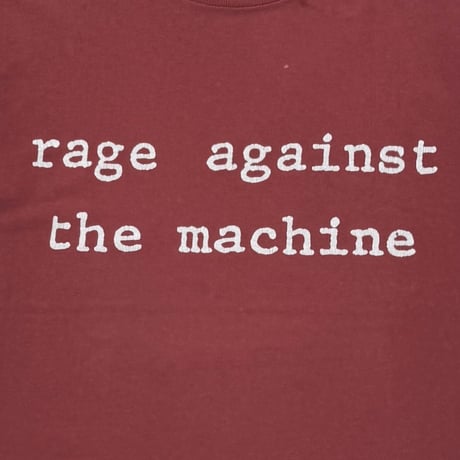 RAGE AGAINST THE MACHINE MOLOTOV FRONT TEXT LOGO BURGANDY TULTEX LARGE 1735
