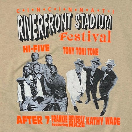 WHITNEY HOUSTON RIVERFRONT STADIUM FESTIVAL BEIGE XL 0538
