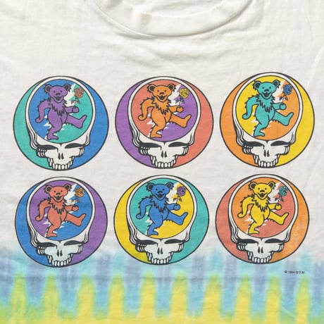 GRATEFUL DEAD 1994 SIX CIRCLE SKULL BEAR WHITE ANVIL XL 9939