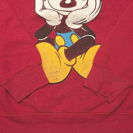 DISNEY VINTAGE LINK PRINT CLASSIC MICKEY CREWNECK SWEAT RED FITS XL 0254