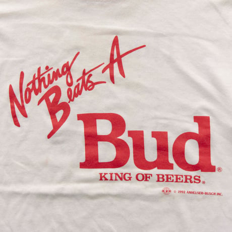 Budweiser NOTHING BEATS A Bud 1992 WHITE LARGE 3491