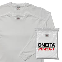 greatLAnd ORIGINAL ONEITA EXCLUSIVE LS PACK TEE / SHORT LENGTH WHITE 2PACK