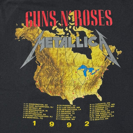 GUNS N' ROSES × METALLICA TOUR 1992 BROCKUM XL 8191