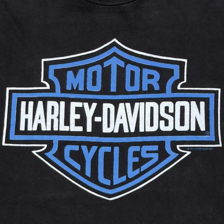 HARLEY DAVIDSON BLUE EMBLEM ARM FLAME WACO OF TEXAS LS LARGE 2904